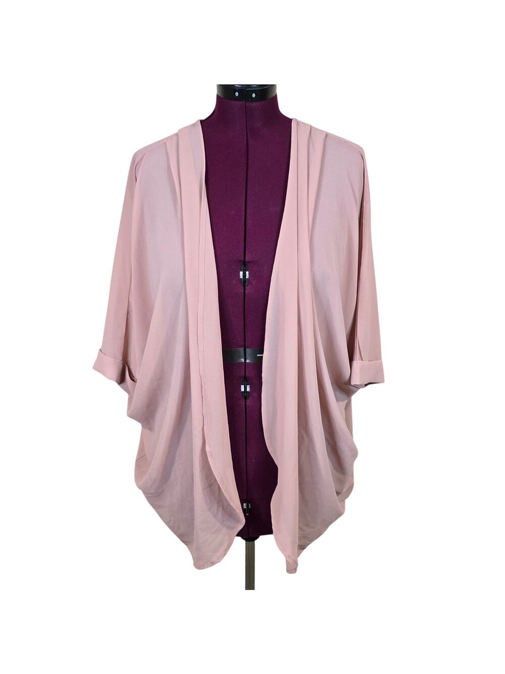 Women's Ninexis Rose Lightweight Semi-Sheer Open Front Kimono | Size Small